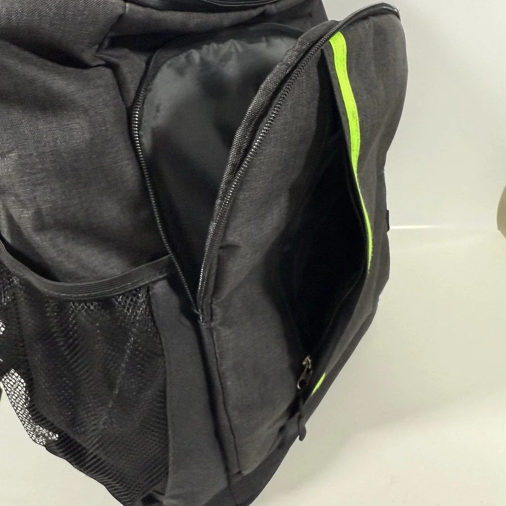 SEEHONOR Insulated Cooler Backpack Large Gray Neon Green Hiking Picnic